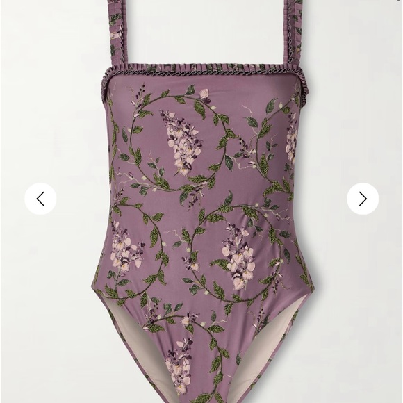 Agua by Agua Bendita Other - Agua by Agua Bendita Purple One Piece Swimsuit Floral Design